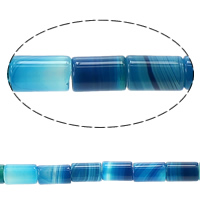 Abalorios de Ágata de Encaje, Columna, azul, 12x8mm, agujero:aproximado 1.2mm, longitud:aproximado 15 Inch, aproximado 31PCs/Sarta, Vendido por Sarta