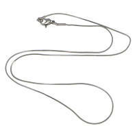 Stainless Steel Chain Necklace, 316 Stainless Steel, snake chain, original color, 1mm Approx 17 Inch 