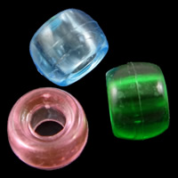 Прозрачные акриловые бусины, Акрил, Цилиндрическая форма, прозрачный, разноцветный отверстие:Приблизительно 3.5mm, Приблизительно 1800ПК/сумка, продается сумка