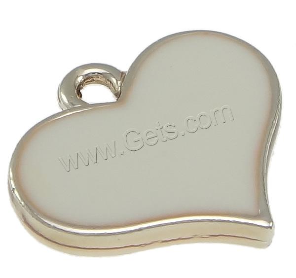 Zinc Alloy Heart Pendants, plated, enamel, more colors for choice, nickel, lead & cadmium free, 19.5x18x3mm, Hole:Approx 2mm, Sold By PC