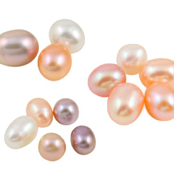No Hole Cultured Freshwater Pearl Beads
