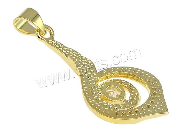 Cubic Zirconia Micro Pave Brass Pendant, plated, micro pave 13 pcs cubic zirconia, more colors for choice, 14x29x5mm, Hole:Approx 3x4mm, Sold By PC