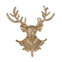 Zinc Alloy Jewelry Brooch, Deer, gold color plated, lead & cadmium free 