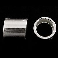 Abalorio Chafa de de Plata de Ley, plata de ley 925, Tubo, chapado, más colores para la opción, 4mm, agujero:aproximado 3.2mm, 700PCs/Bolsa, Vendido por Bolsa