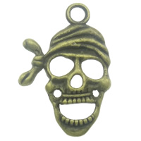 Zinc Alloy Skull Pendants, plated Approx 3mm, Approx 