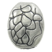 Zinc Alloy Jewelry Beads, Oval, plated Approx 0.5mm, Approx 