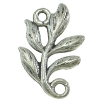 Zinc Alloy Charm Connector, Leaf, plated, 1/1 loop Approx 2, 1mm 
