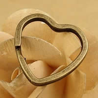 Iron Split Ring, Heart, antique bronze color plated, nickel, lead & cadmium free Approx 1.5-2.5mm 