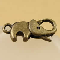 Zinc Alloy Lobster Clasp, Elephant, antique bronze color plated, nickel, lead & cadmium free Approx 1.5-2.5mm 