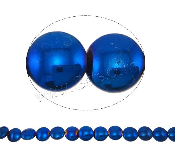 Nicht magnetische Hämatit Perlen, Non- magnetische Hämatit, flache Runde, plattiert, verschiedene Größen vorhanden, keine, Bohrung:ca. 1mm, Länge:ca. 15 ZollInch, verkauft von Strang