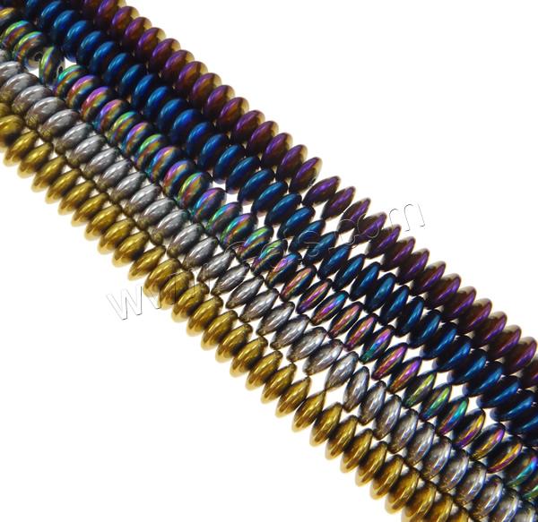 Las Perlas De Hematites Sin Magnético, Hematita no magnética, Toroidal, chapado, diverso tamaño para la opción, más colores para la opción, agujero:aproximado 2mm, longitud:aproximado 15.7 Inch, Vendido por Sarta