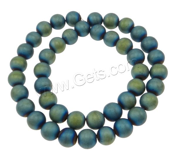 Non Magnetic Hematite Beads, Round, different size for choice & frosted, blue, Hole:Approx 2mm, Length:Approx 15.7 Inch, Sold By Strand