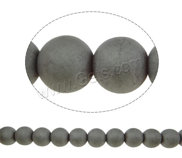 Non Magnetic Hematite Beads, Round, different size for choice & frosted, grey, Hole:Approx 2mm, Length:Approx 15.7 Inch, Sold By Strand