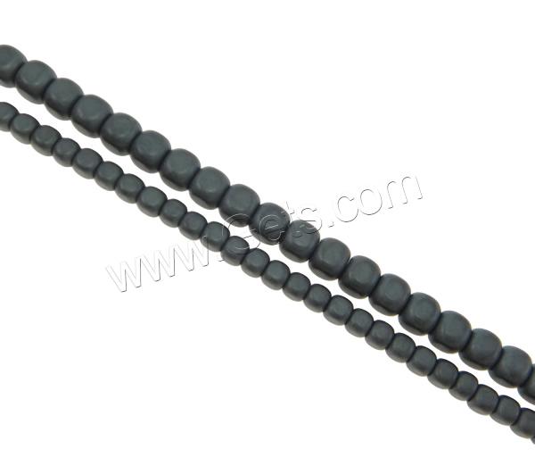 Non Magnetic Hematite Beads, Cube, different size for choice & frosted, black, Hole:Approx 1mm, Length:Approx 15.7 Inch, Sold By Strand