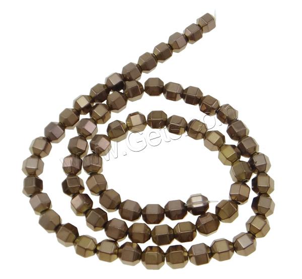 Non Magnetic Hematite Beads, Drum, plated, different size for choice & faceted, more colors for choice, Hole:Approx 2mm, Length:Approx 15.7 Inch, Sold By Strand
