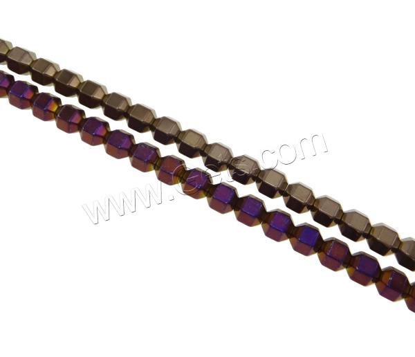 Non Magnetic Hematite Beads, Drum, plated, different size for choice & faceted, more colors for choice, Hole:Approx 2mm, Length:Approx 15.7 Inch, Sold By Strand