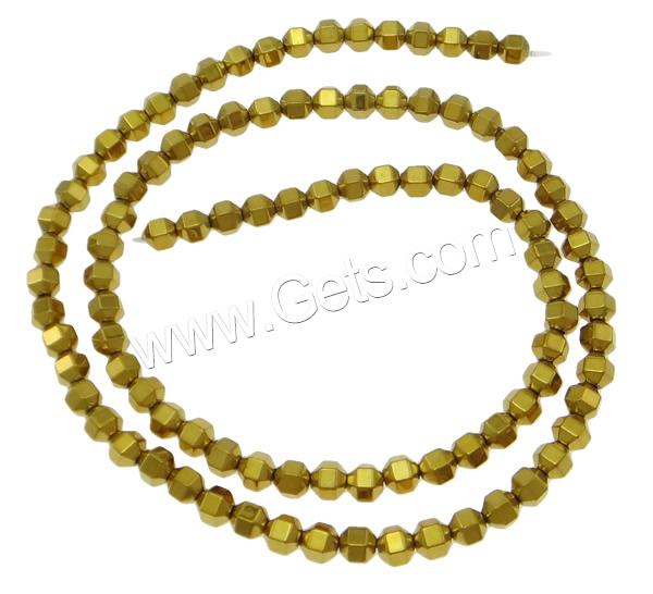 Non Magnetic Hematite Beads, Drum, gold color plated, different size for choice, Hole:Approx 1mm, Length:Approx 15.7 Inch, Sold By Strand