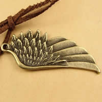 Wing Shaped Zinc Alloy Pendants, antique bronze color plated, nickel, lead & cadmium free Approx 1.5-2.5mm 