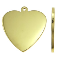 Stainless Steel Tag Charm, Heart, gold color plated, laser pattern & Customized, nickel, lead & cadmium free Approx 1mm [