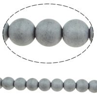Perles hématite non-magnétique, hématite non magnétique, Rond, normes différentes pour le choix & givré, gris Environ 2mm Environ 15.5 pouce, Vendu par brin