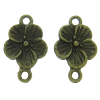 Flower Zinc Alloy Connector, plated, 1/1 loop Approx 1mm, Approx 