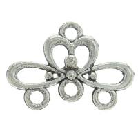 Flower Zinc Alloy Connector, plated, 1/3 loop Approx 1mm, Approx 