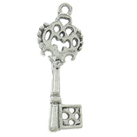 Zinc Alloy Key Pendants, plated, hollow Approx 1mm, Approx 
