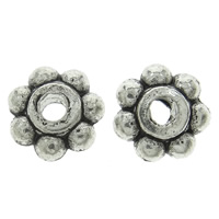 Zinc Alloy Spacer Beads, Flower, plated Approx 0.5mm, Approx 