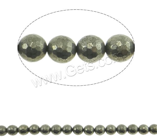 Non Magnetic Hematite Beads, Round, different size for choice & faceted, original color, Hole:Approx 2mm, Length:Approx 15.5 Inch, Sold By Strand