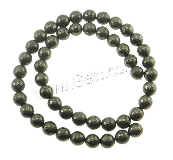 Non Magnetic Hematite Beads, Round, different size for choice & faceted, original color, Hole:Approx 2mm, Length:Approx 15.5 Inch, Sold By Strand