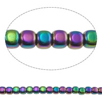 Nicht magnetische Hämatit Perlen, Non- magnetische Hämatit, Würfel, verschiedene Größen vorhanden, keine, Bohrung:ca. 1mm, Länge:ca. 15.5 ZollInch, verkauft von Strang