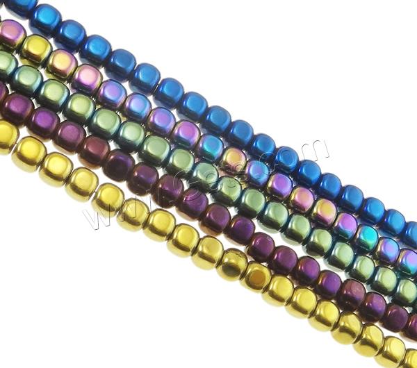 Perles hématite non-magnétique, hématite non magnétique, cube, normes différentes pour le choix, plus de couleurs à choisir, Trou:Environ 1mm, Longueur:Environ 15.5 pouce, Vendu par brin