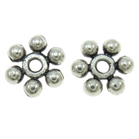 Zinc Alloy Spacer Beads, Flower, plated Approx 1mm, Approx 