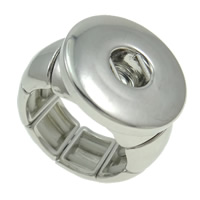 Zinklegierung Noosa Chunk Ring Einstellung, mit Verkupferter Kunststoff, plattiert, keine, frei von Blei & Kadmium, 25x25x19mm, Bohrung:ca. 18mm, Größe:8, verkauft von PC