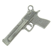 Zinc Alloy Gun Pendants, plated Approx 2mm, Approx 