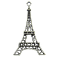 Zinc Alloy Building Pendants, Tower, plated Approx 2mm, Approx 
