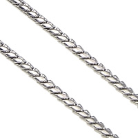 Stainless Steel Snake Chain, original color, 0.9mm 