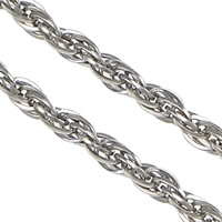 Rope Chain en acier inoxydable, chaîne de corde, couleur originale Vendu par m