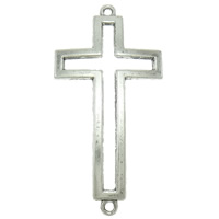 Zinc Alloy Connector Bar, Cross, plated, 1/1 loop Approx 2mm, Approx 