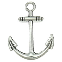 Zinc Alloy Ship Wheel & Anchor Pendant, plated, nautical pattern Approx 3.5mm, Approx 