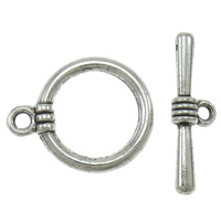 Zinc Alloy Toggle Clasp, Donut, plated, single-strand nickel, lead & cadmium free  Approx 1.5mm 