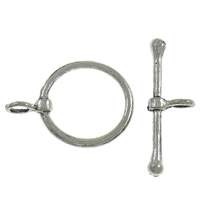 Zinc Alloy Toggle Clasp, Donut, plated, single-strand nickel, lead & cadmium free  Approx 2mm 