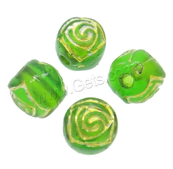 Gold Accent Acrylic Beads, Flower, different size for choice & translucent, more colors for choice, Hole:Approx 1mm, Sold By Bag