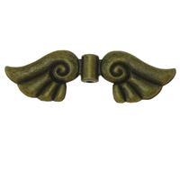 Zinc Alloy Flat Beads, Wing Shape, plated Approx 2mm, Approx 