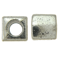 Zinc Alloy Jewelry Beads, Cube, plated Approx 3mm, Approx 