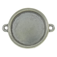 Zinc Alloy Connector Setting, Flat Round, plated, 1/1 loop Approx 2mm, Approx 