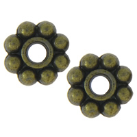 Perles intercalaires en alliage de zinc, fleur, Placage, plus de couleurs à choisir Environ 3mm, Environ Vendu par kg