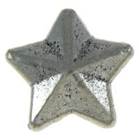Zink Legierung Sterne Perlen, Zinklegierung, plattiert, keine, 9x9x4mm, Bohrung:ca. 2mm, ca. 2000PCs/kg, verkauft von kg
