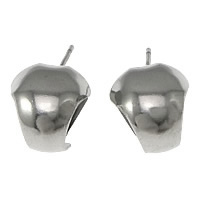 Stainless Steel Earring Stud Component, Apple, original color Approx 