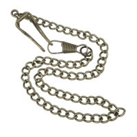 Pocket Watch Chain, Iron, plated, twist oval chain nickel, lead & cadmium free   Approx 14.5 Inch 